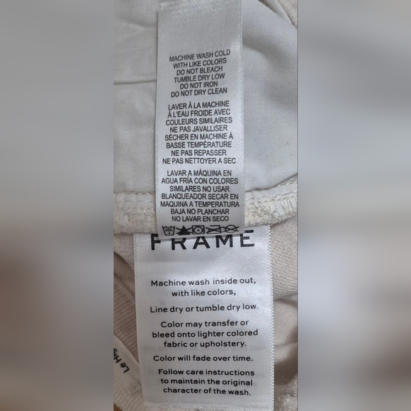 Frame Denim Women's Le High Straight Courdory Off White - Picture 11 of 12